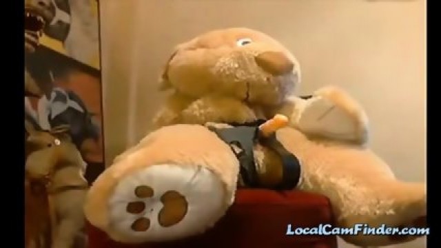 Horny Girl Has Sex With Her Stuffed Toy - Amateur Sex