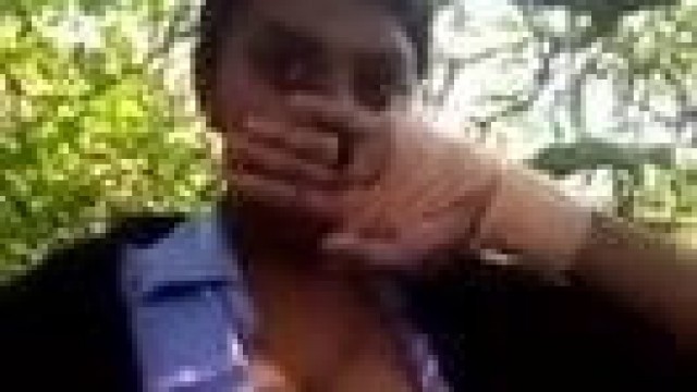 Desi Girl outdoor exposed and BJ