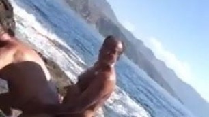 Old Daddy Fucked On Beach