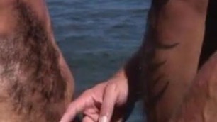 HAIRY HOTTIE'S ORAL SEX ON THE BEACH