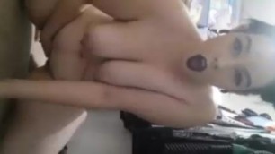 Chubby bbw emo goth fingers pussy