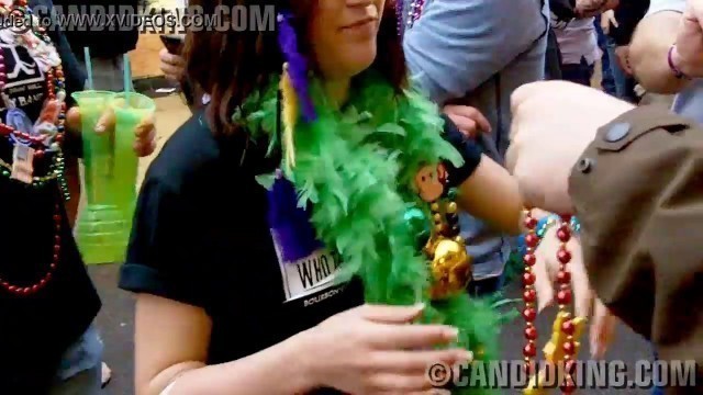 y. flashing her firm young boobs in public