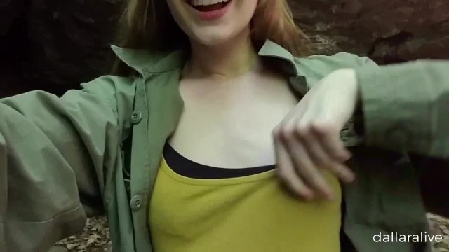 Flashing tiny tits in the woods Porn Videos
