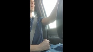 Awesome cumshot while driving to work Porn Videos