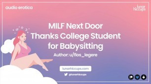 ASMR MILF Next Door Thanks College Student for Babysitting by u/flos_legere [Audio Roleplay] Porn Videos