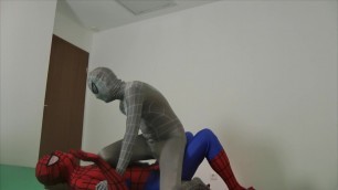 Superheroes Zentai Balls-Fight (Balbusting Wrestling) with servilejerome Porn Videos