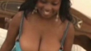 Big Tit Ebony MILF’s Interracial Blowjob