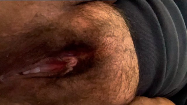 Super Fat Hairy Pussy Squirts up Close