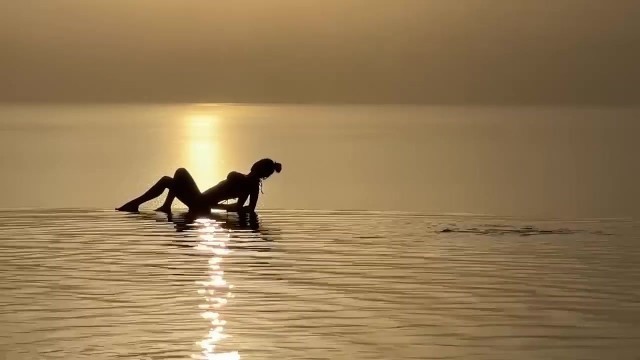 Monika Fox Esthetic Posing in the Sea